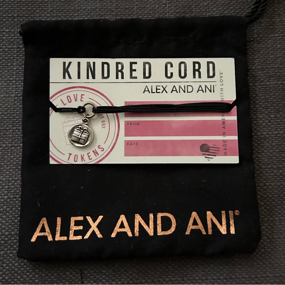 Alex and Ani Kindred Cord Gift Box Charm Bracelet